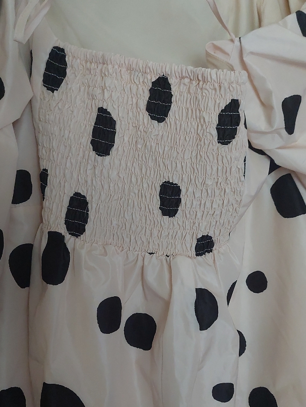 Eloquii Tailored Mutton Sleeve Paradiso Dot Mini Dress Sz 22 - Picture 5 of 12